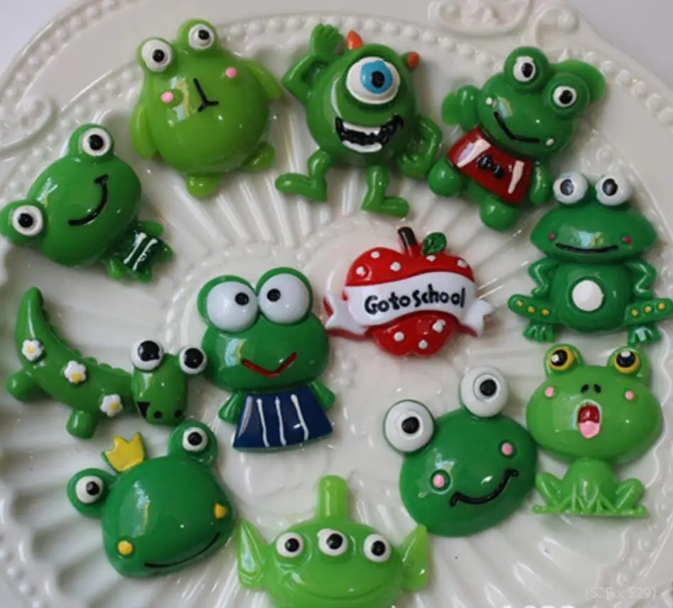 

Кавайные кабошоны из смолы с рисунками животных с плоской задней стороной для центра банта для волос «сделай сам» Скрапбукинг ремесла деко...