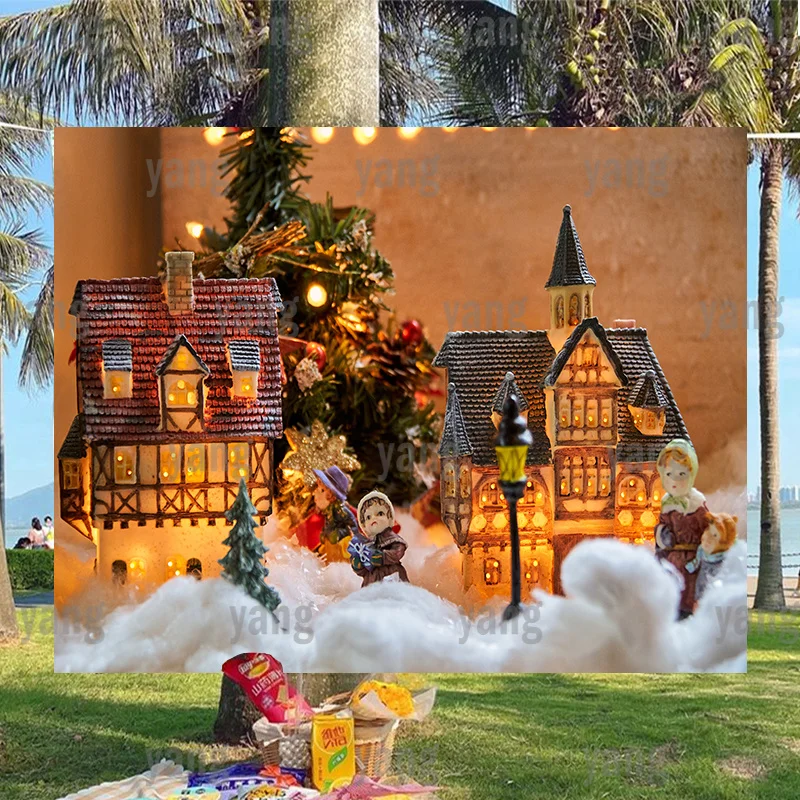 

Mocsicka фон для фотосъемки на Новый год и Рождество, фотография семейного портрета, украшение Вечерние