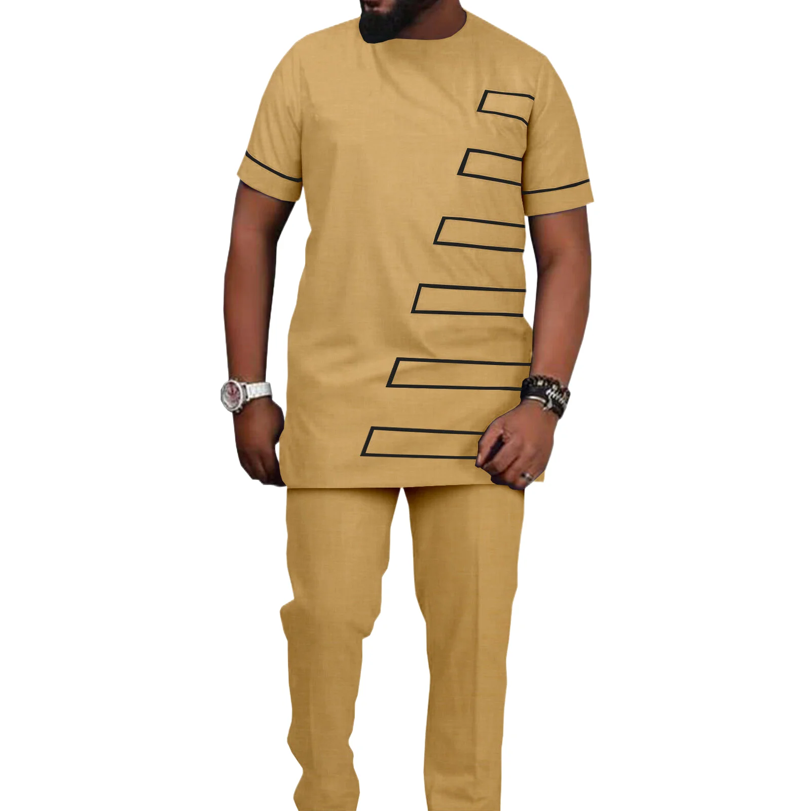 

Summer Men's Trousers Tracksuit Short-sleeved Streetwear 3D Printed Fashion Men T-shirt Sportswear Suit s 2 Piece Set Streetwear