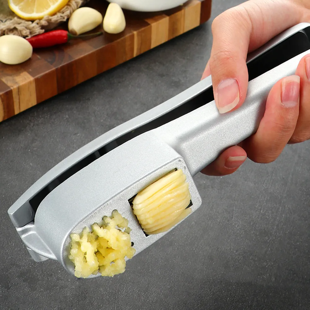 

Aluminum Alloy Garlic Press Slicer Ginger Mincer With Slicing And Grinding Kitchen Cooking Tools