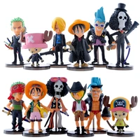 one piece anime figure set monkey d luffy zoro ace sanji pvc action figures collectible model dolls toys full set for boy gifts