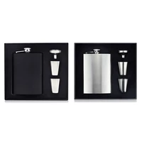 hip flask set 8 oz hip flask with funnel and 2 small glasses portable pocket whiskey flask for men bar party