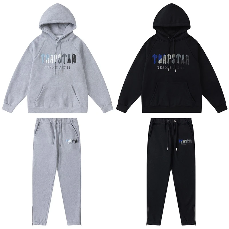 

2022 New TRAPSTAR Fall/Winter Towel Embroidered 1:1 Top Version Men Women Hoody Sweatshirts Trapstar Tracksuit Hoodies Suits