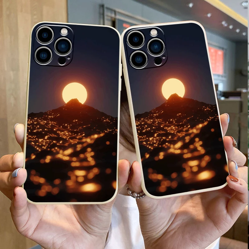 

NOHON phone Casing Soft Casing For SAMSNUG NOTE 20 ULTRA 10 LUS LITE 9 8 sea sunrise Straight Edge back cover