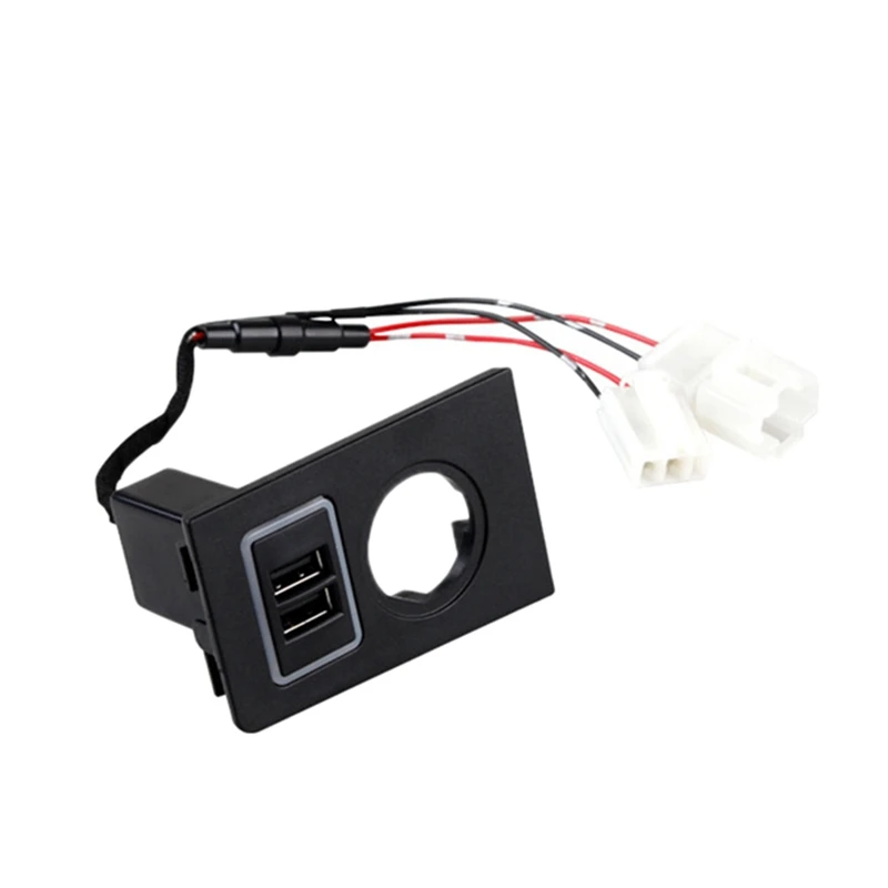 Автомобильное зарядное устройство с двумя USB-портами для Skoda Kodiaq 2017-2020