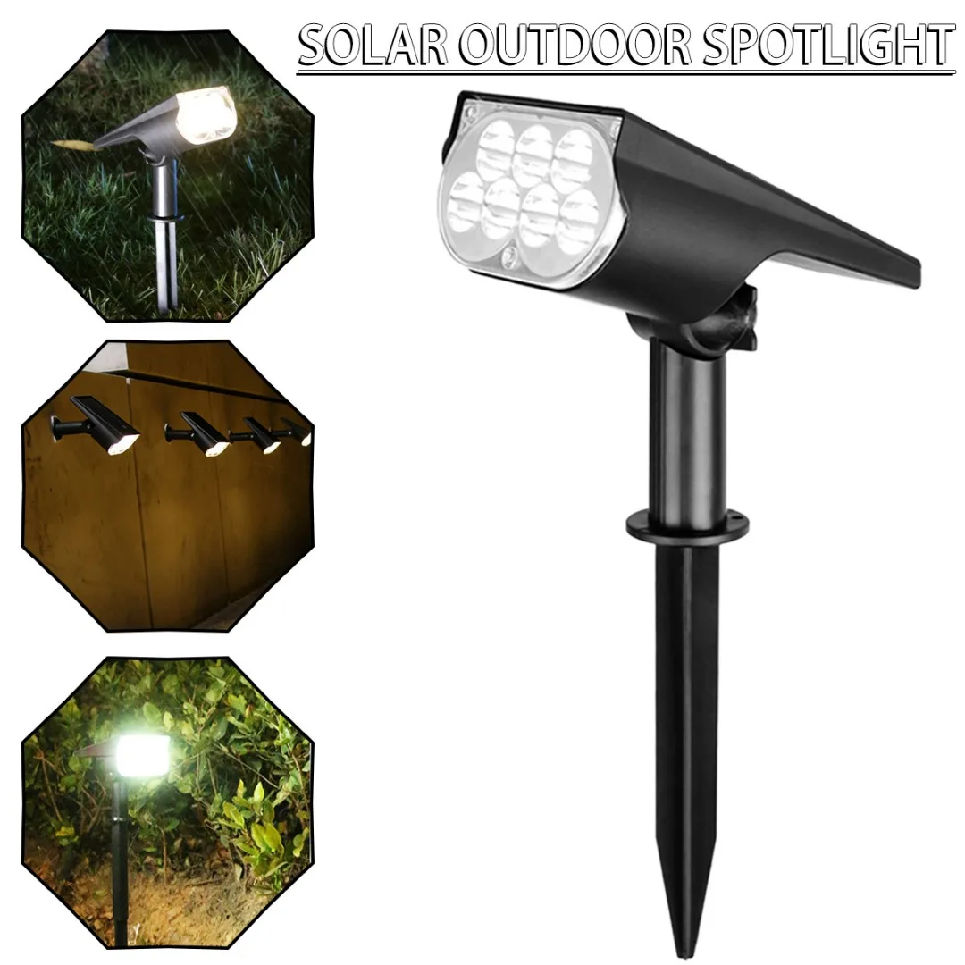 

Outdoor Solar Lights 7 Lighting Modes Solar Landscape Spotlights Adjustable Garden Decoraction RGB Color Changing Light