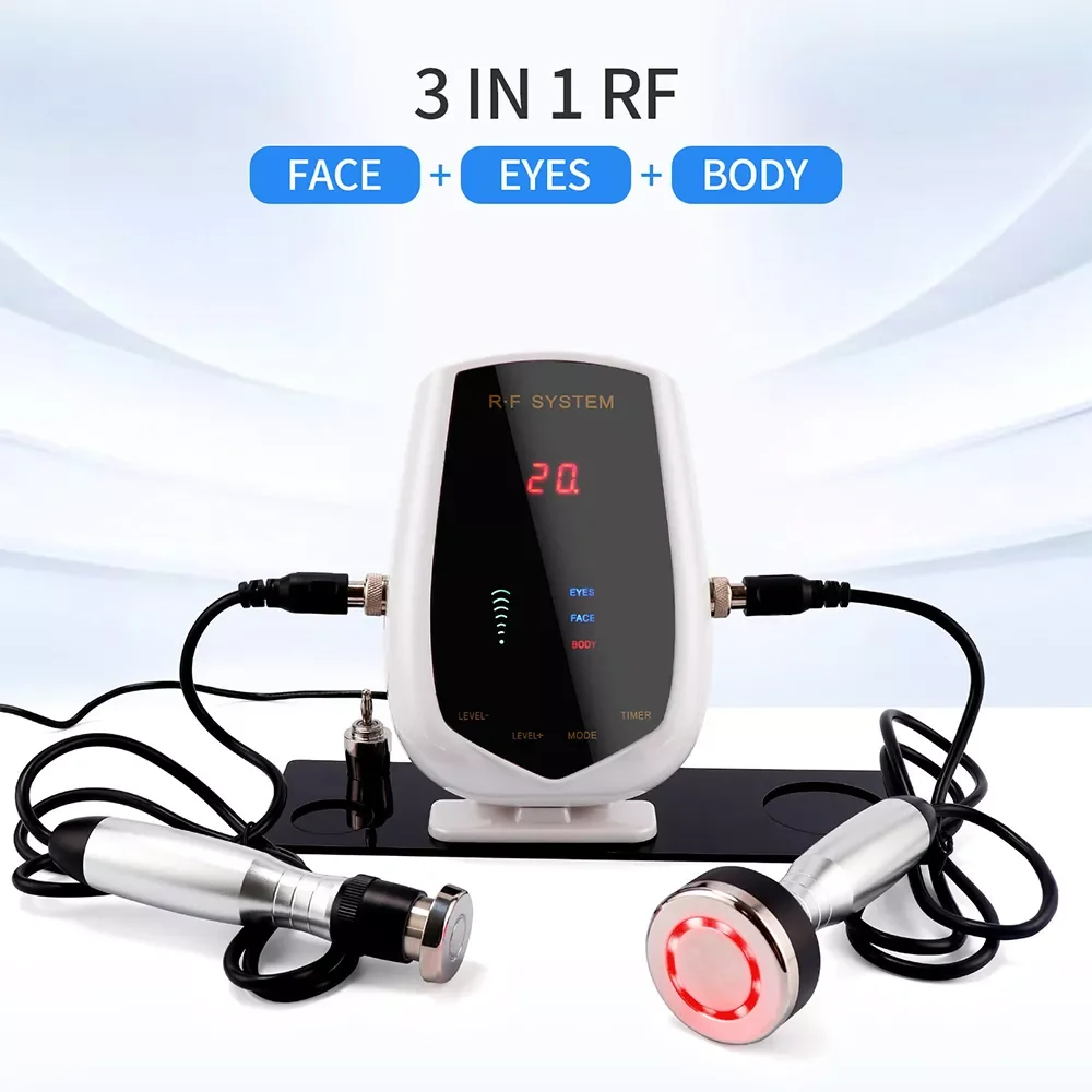 3In 1 5MHz RF Radio Frequency Facial Beauty Device Skin Rejuvenation Lifting Wrinkle Removal Anti-aging Sagging Tightening Tool