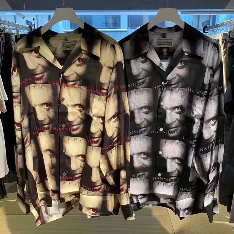 Wacko Maria Long Sleeve Hawaiian Shirt Men Women 1:1 Full Print Casual Loose WACKO MARIA Shirt