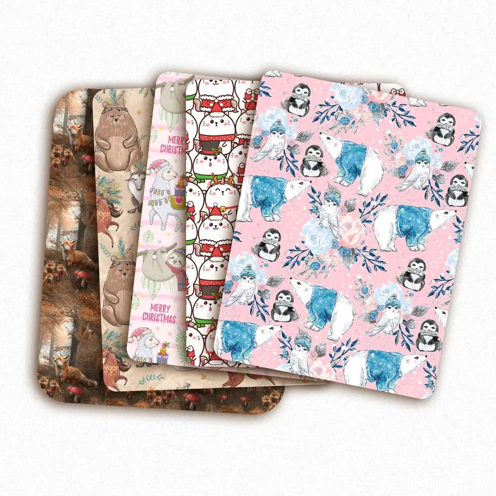 

Christmas Polyester Cotton Fabric Cartoon Animals Printed Cloth Sheets for Sewing Dress Dolls Clothes Making DIY Crafts Supplies