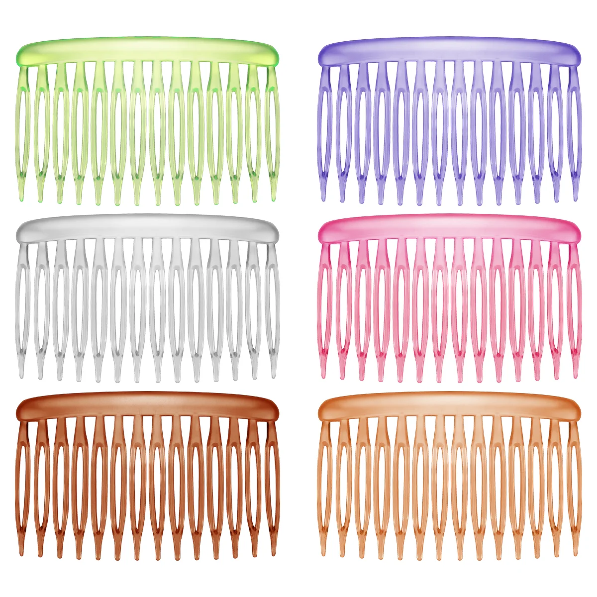 

12 Pcs Clear Side Combs Wedding Hair Accessories Teeth Hair Combs Smooth Hair Comb Hold Hair Comb Tortoise Side Comb