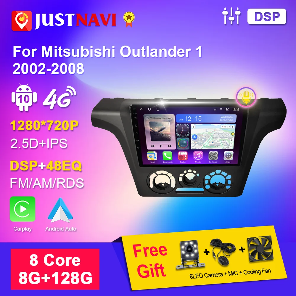 

For Mitsubishi Outlander 1 2002-2008 2din Car Radio Radios Stereo Multimedia DVD Player Autoradio Carplay Android Audio for Cars