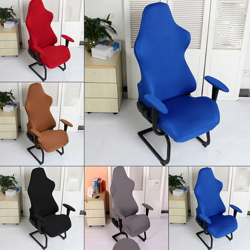 

Stretchy Back Chair Cover Office Slipcover Elastic Chair Armrest Pads Universal Removable Washable For Computer House