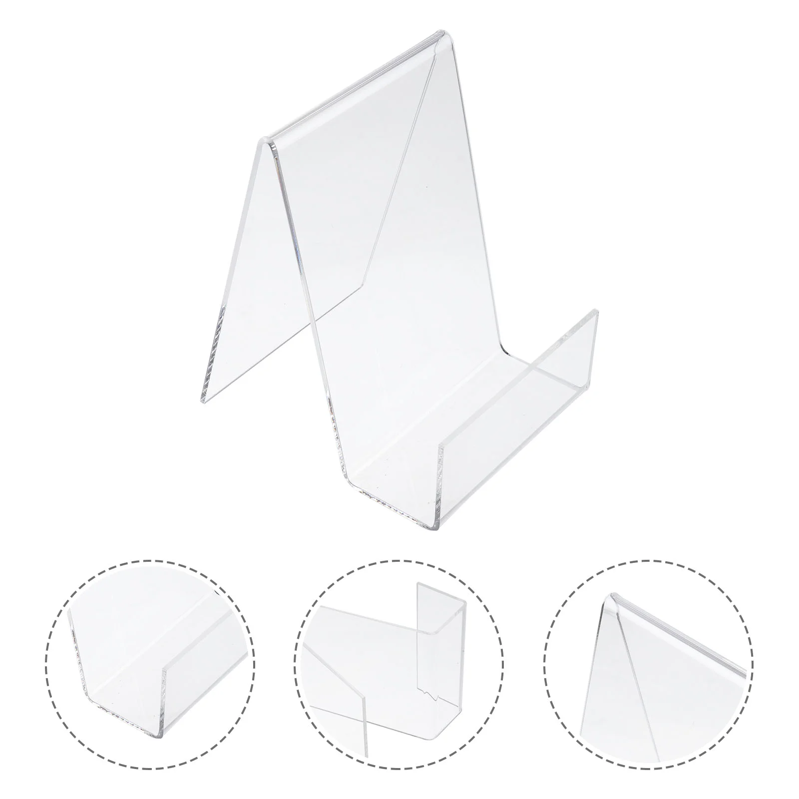 

2Pcs Book Stand Holder Clear Book Display Stand Clear Display Easel Clear Tablet Holder for Pictures Books Sheets Bookshelf