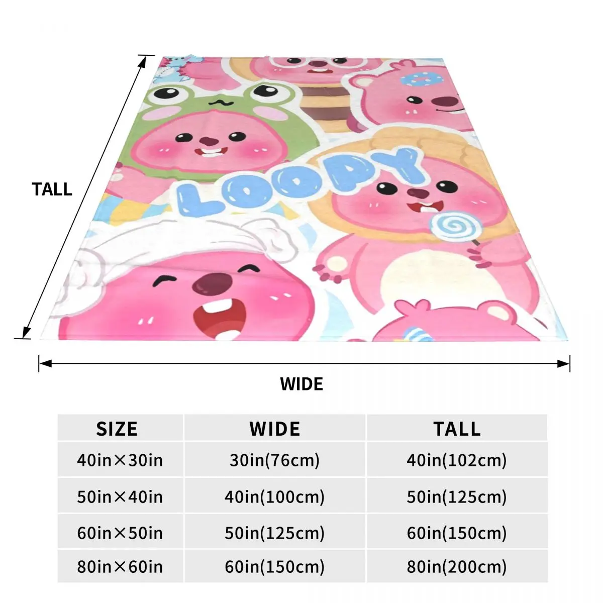 Мультяшные одеяла Zanmang Loopy милые летние флисовые многофункциональные легкие