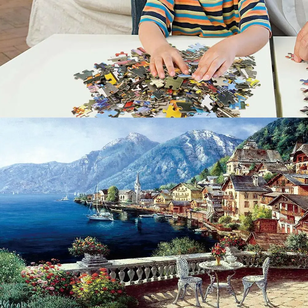 

Puzzles for Adults 1000 Pieces Paper Jigsaw Puzzles Educational Intellectual Decompressing DIY Large Puzzle Game Toys Gift B9H3