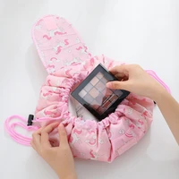 women drawstring cosmetic bag travel storage makeup bag organizer female make up pouch portable waterproof toiletry beauty case