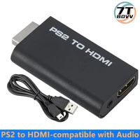 ps2 to hdmi compatible audio video converter adapter 480i480p576i with 3 5mm audio out for all ps2 display modes ps2 to hdmi
