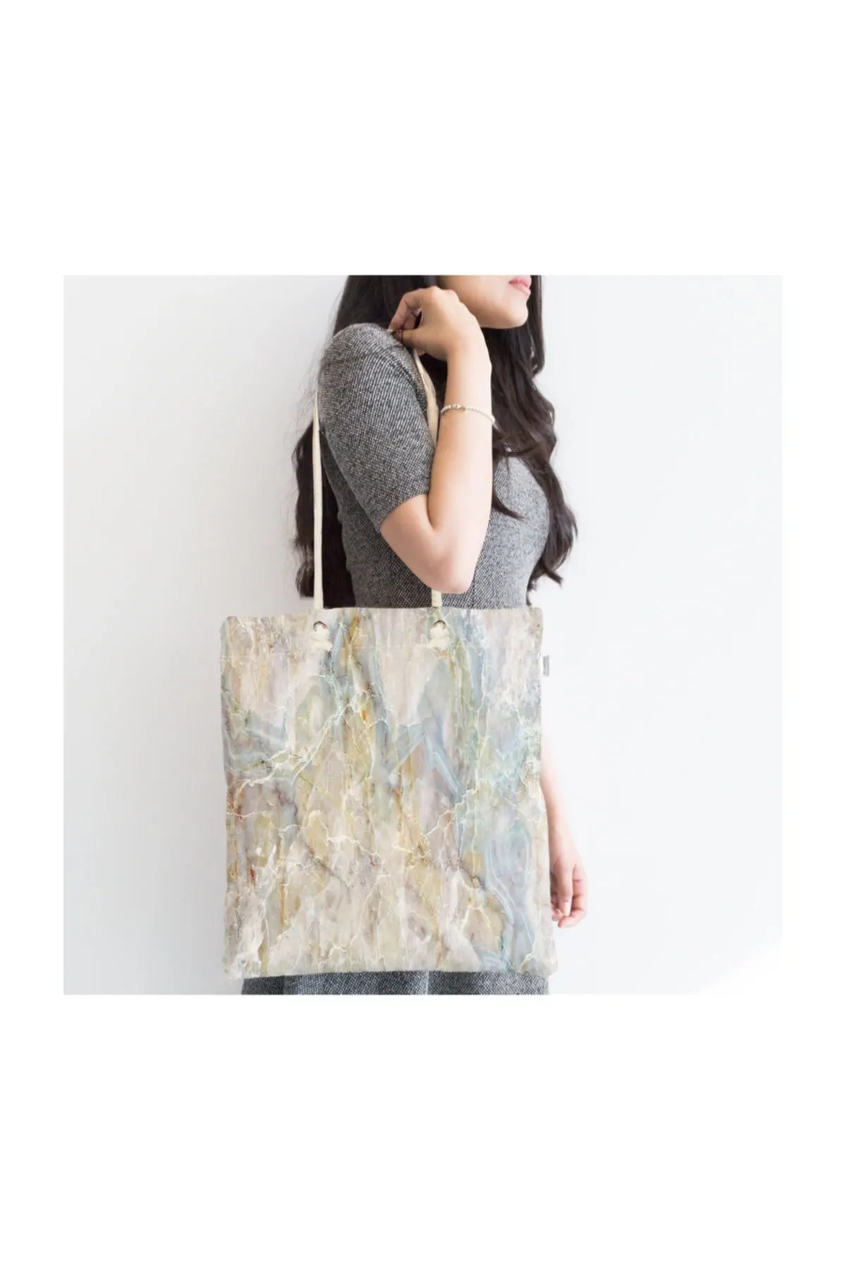 

Женская пляжная сумка, Современная мраморная Сумка-тоут с цифровым принтом, модные летние большие сумки через плечо для покупок