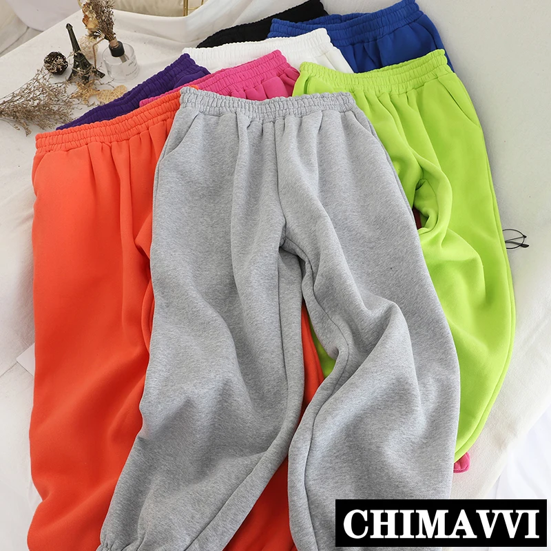 

New Korean Candy Color Harem Pants Girl Students Spring Leisure Elastic Waist Loose Sport Pants Women Winter Trousers Sweatpants