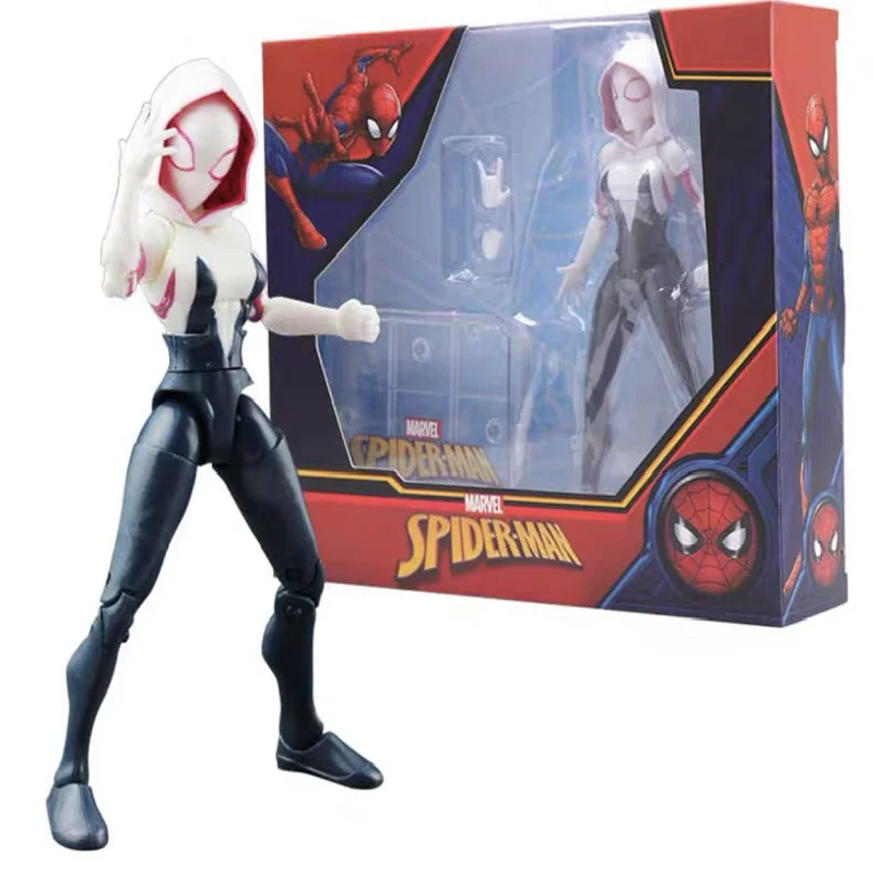 Spiderman Gwen Stacy Action Figure Female Spider Man Movie Statue Figurine Model Dolls Collectible Decoration Toy Birthday Gift