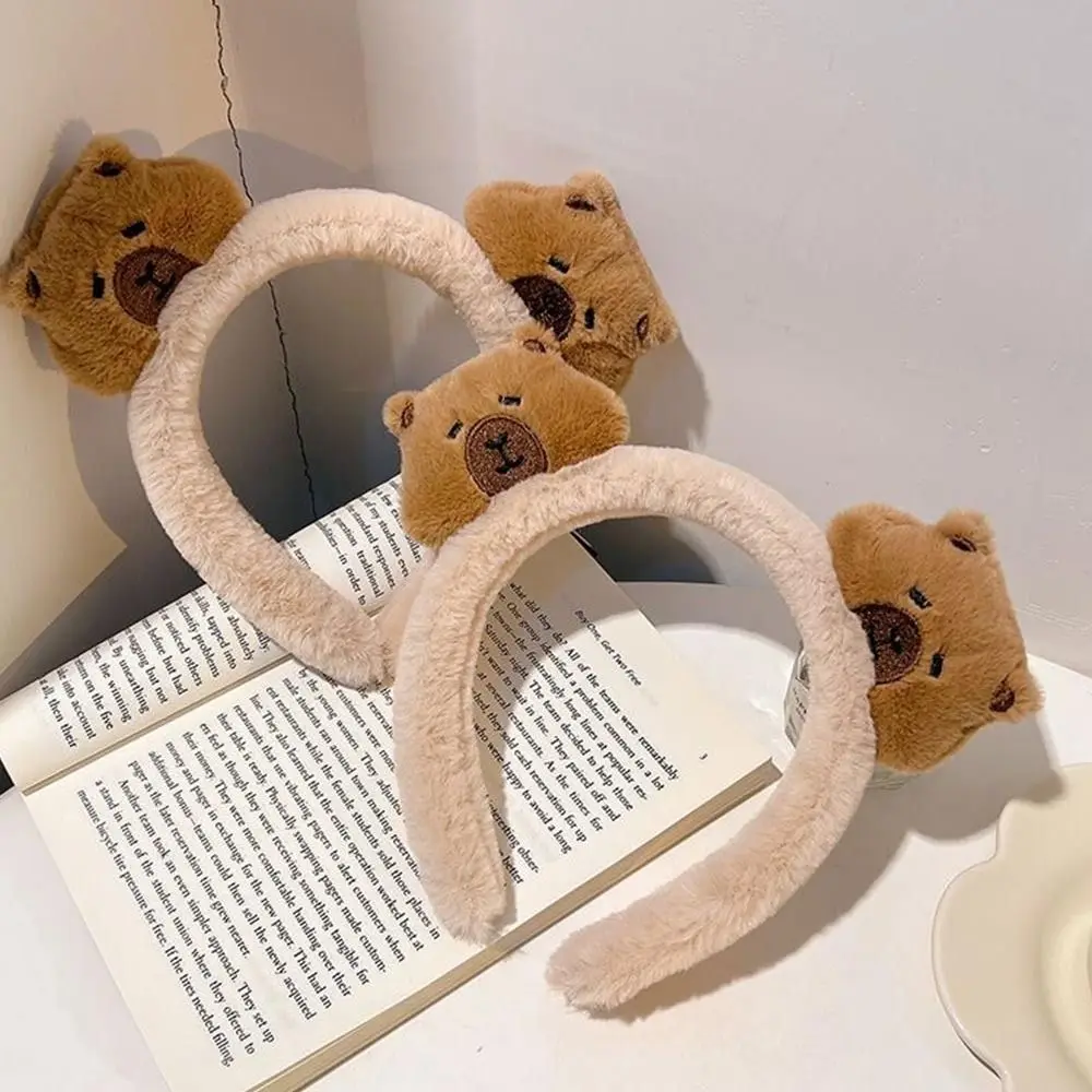 Гумки для волос с высоким черепом и капибарой плюшевая мягкая повязка на голову