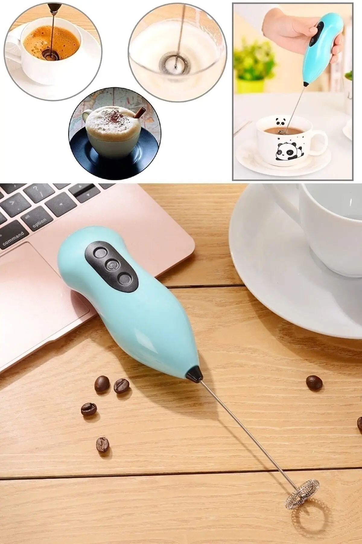 Milk Whisk Mini Egg Mixer Milk Frother Hand Mixer Battery Operated Coffee Çırpıcı Wire Blender