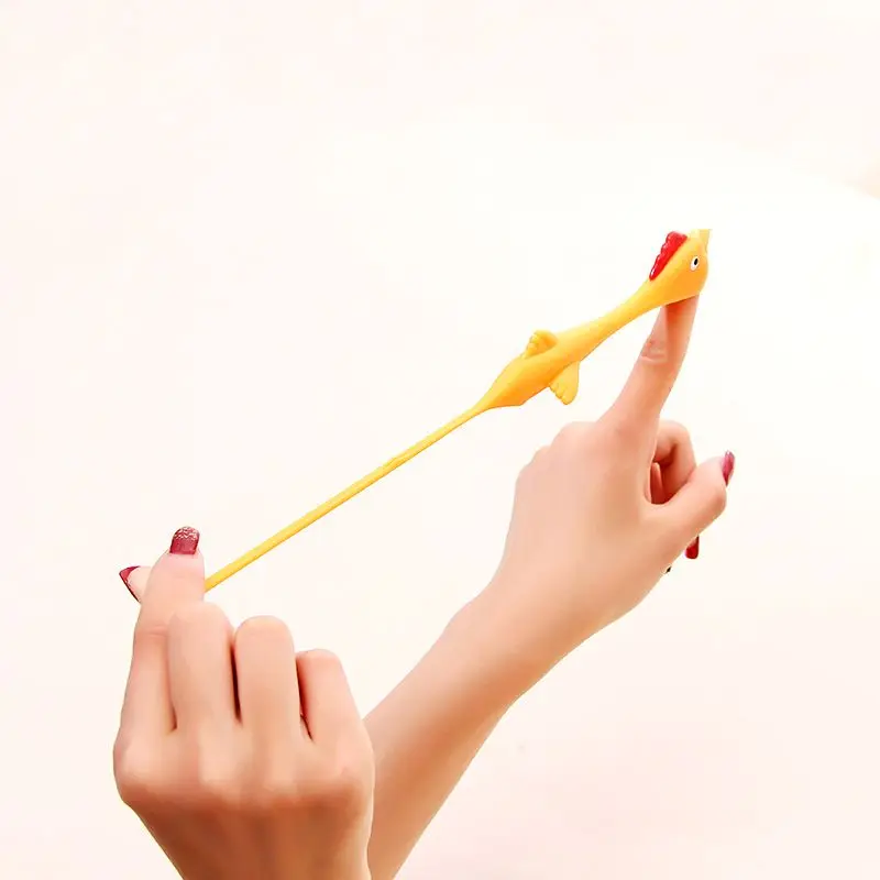 Катапульта для пальцев Kawaii с курицей-бурундуком, липкой и сердитой, игрушка-пародия, средство от стресса, сжимаемая, бесплатная доставка.