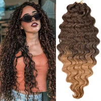 dansama 32inch synthetic deep wave twist crochet hair natural afro curls crochet braids ombre braiding hair extension for women