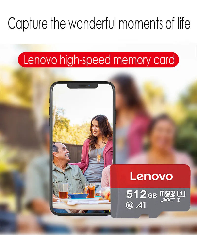 Оригинальная карта памяти Lenovo 128 Гб Micro SD 256 ГБ SD/TF флэш-карта ТБ 512 MicroSD для телефона