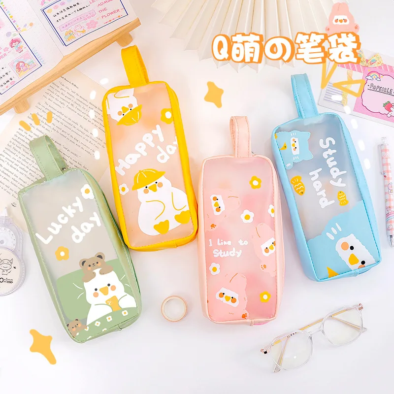 

Transparent Stationery Bag Exam Special Student Net Yarn Pencil Case Large Capacity High School Entrance Examination Pencil Bag