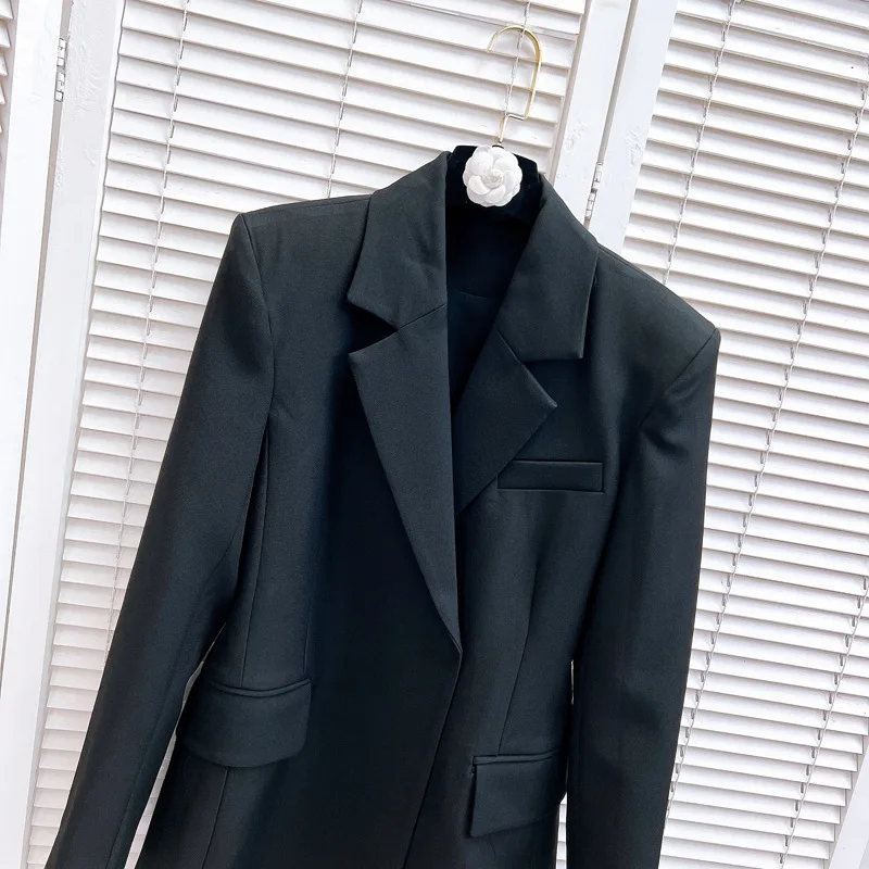 [ZOCI] Роскошная коллекция асимметричный дизайн костюмное пальто стиль богини