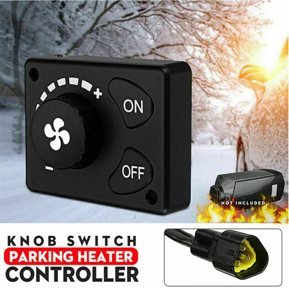 

Parking Heater Knob Switch Black 12/24V Parking Heater Control LCD Knob Controller Switch For Car Track Air Diesel Heater