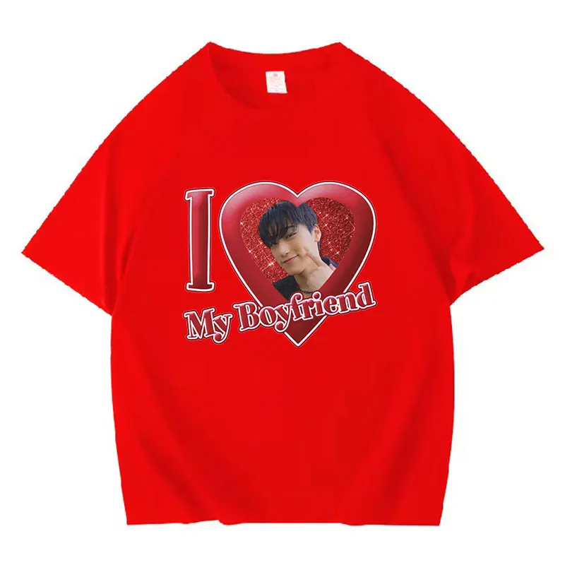 Футболка мужская оверсайз из 100% хлопка с принтом Я люблю моего бойфренда