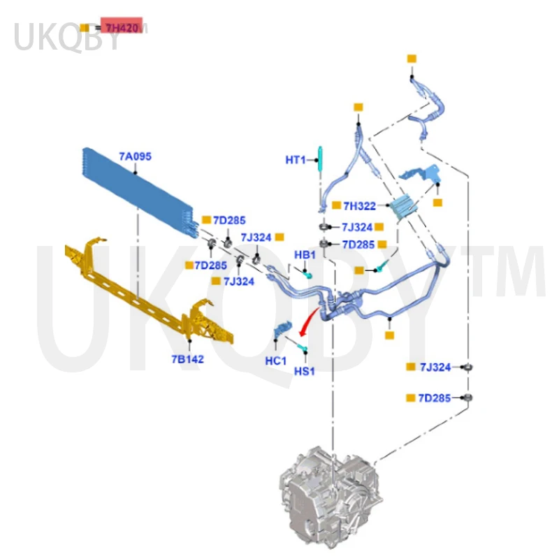 Для x 15. Wi ng ed Ti ge r 13/1.5T волновая коробка теплоотдача масляная труба/1 комплект из 4