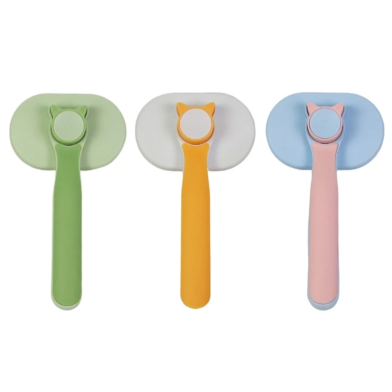 

K5DC Pet Brush Self Cleaning Slickers Comb Bent Steel Needle for All Dogs Cats