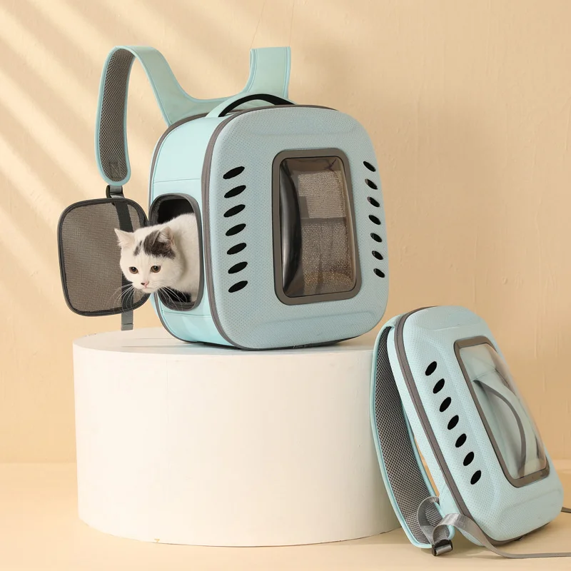 

Переносной рюкзак для домашних питомцев, воздухопроницаемая дорожная уличная сумка на плечо для кошек, складные принадлежности для малень...