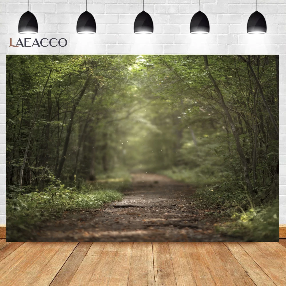 

Laeacco Зеленый Летний лес листья, парк, естественный сценический Фотофон, Фотофон для фотостудии