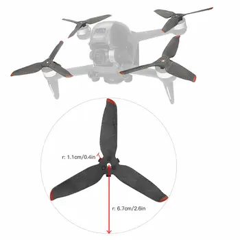 For DJI FPV Carbon Fiber Propeller Hard and Durable Lightweight Propellers 5328S Foldable Low Noise Props Blades Accessories 3
