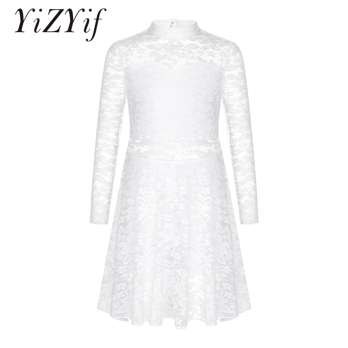 

Kids Girls Lyrical Dance Dress Ballet Gymnastics Leotard Dance Wear Long Sleeve Figure Skating Dress Ballerina Stage Costume
