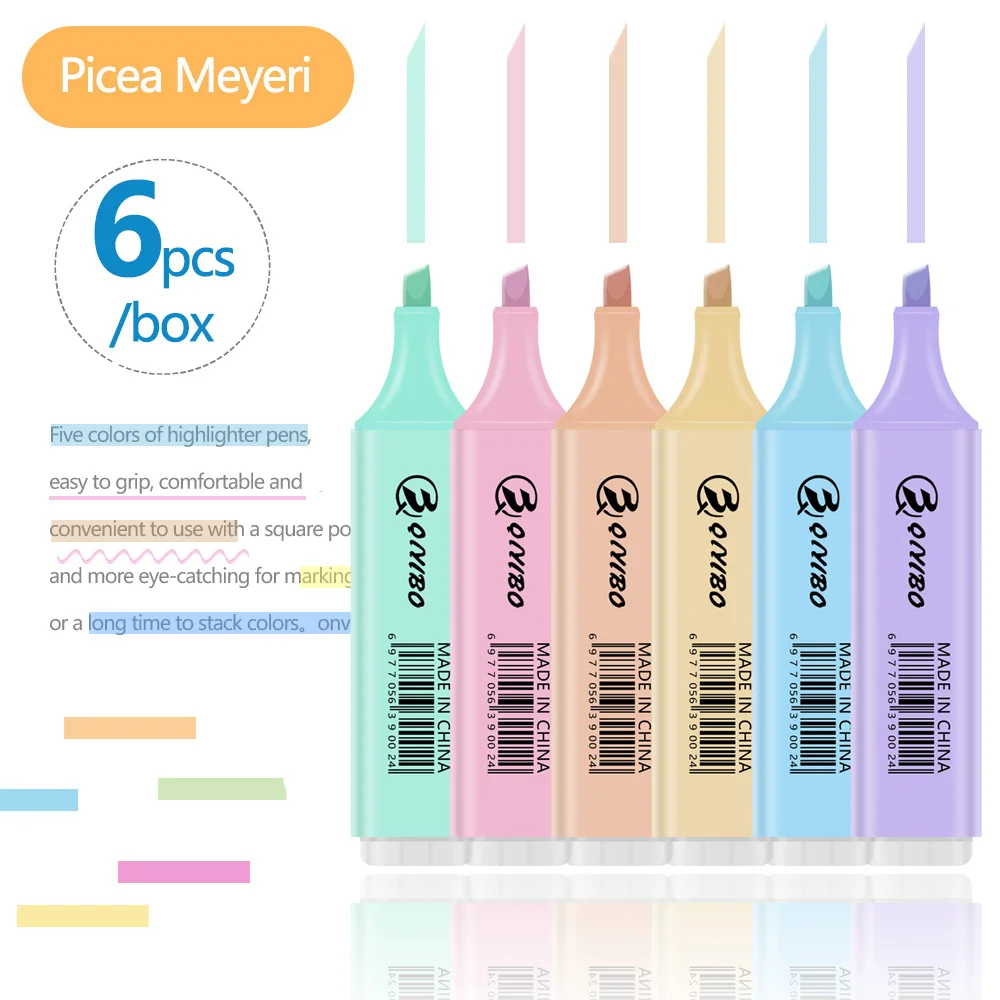 

Набор маркеров-хайлайтеров LIT-ONTNMA 6 цветов