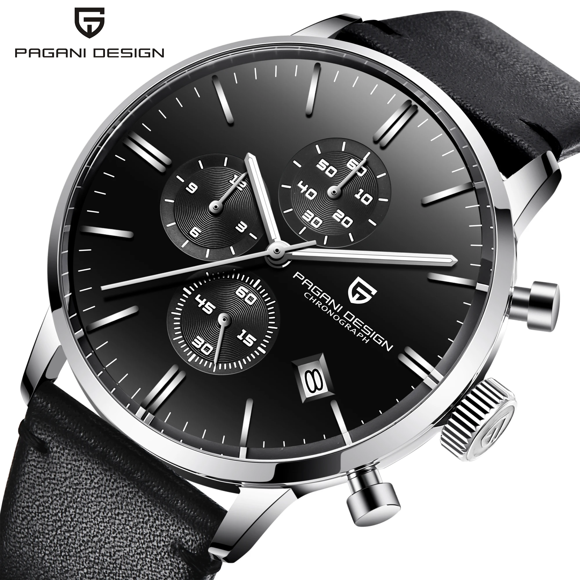 PAGANI DESIGN Watch PD2720K Top Brand Luxury Chronograph Men Quartz Wristwatches Japan VK67 Movement Waterproof Watch