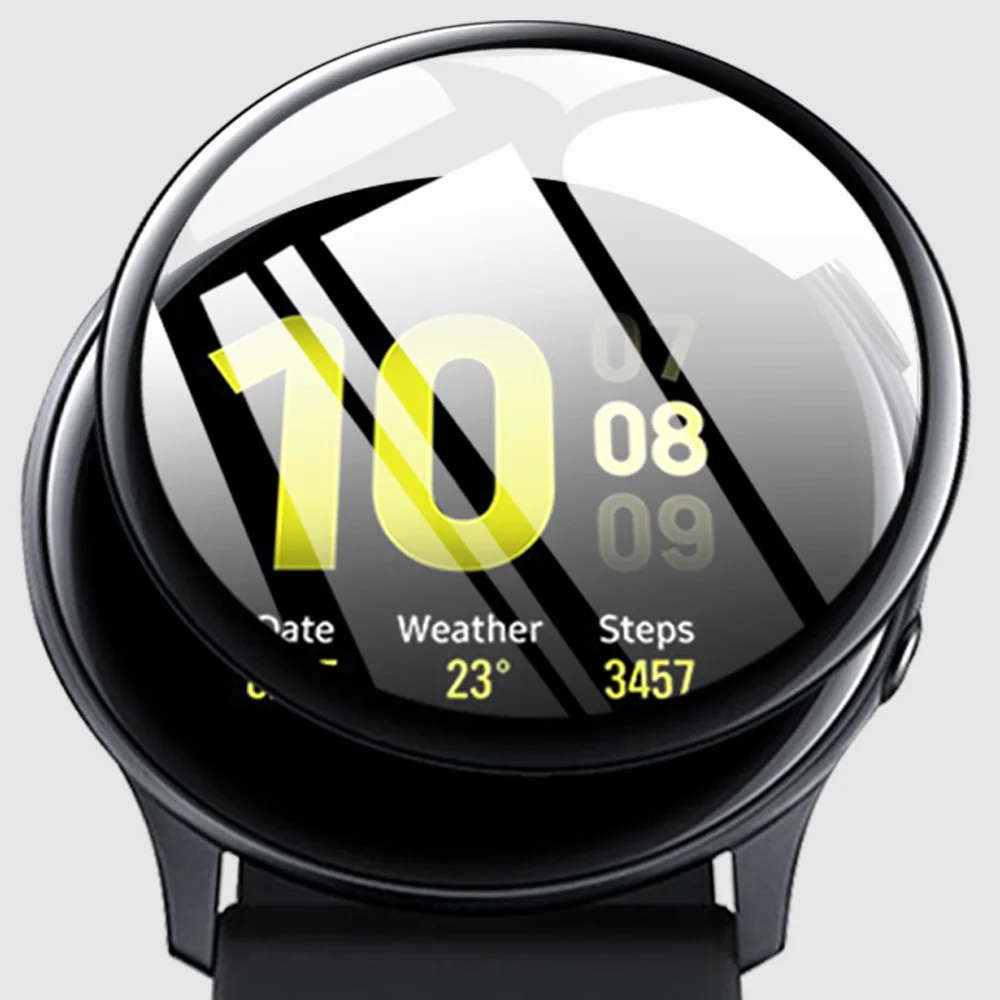 

1-2pcs Soft Glass For Samsung Galaxy Watch Active 2 Watch Film Samsung Watch Active 2 4 40mm 44mm Protective Screen Protector