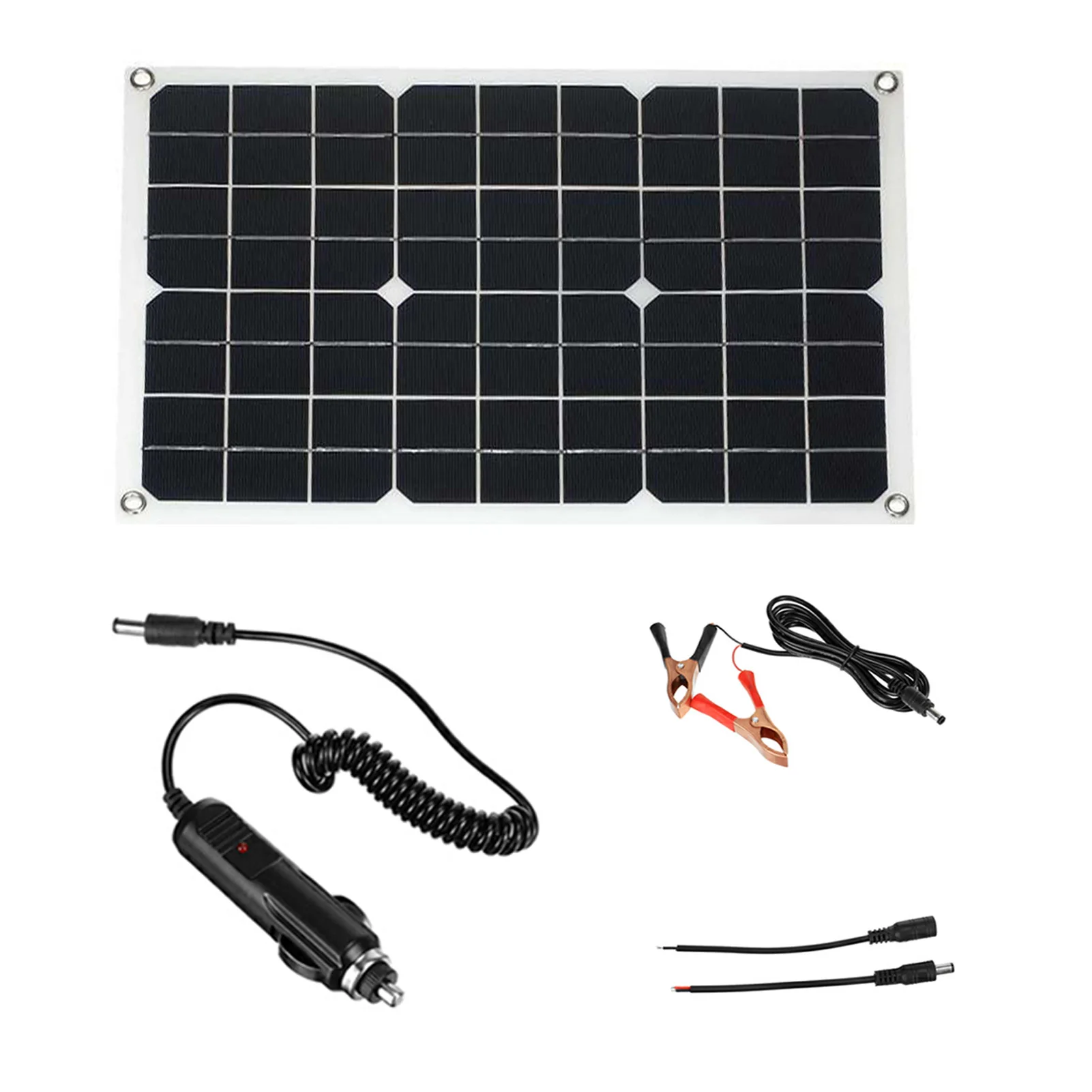 

Portable Solar Power Set Complete Solar Panel Kit Automatic Solar Charge Controller 4 USB Outputs Ports LED Screen Digital