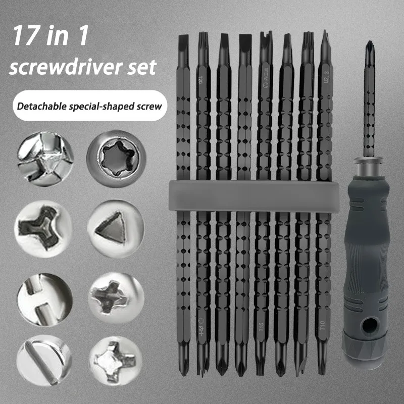 

17 In 1 Triangle Screwdriver For Xiaomi Special Shaped Magnetic Screw CRV Torx Key Set Telescopic Alloy Steel Repair Household