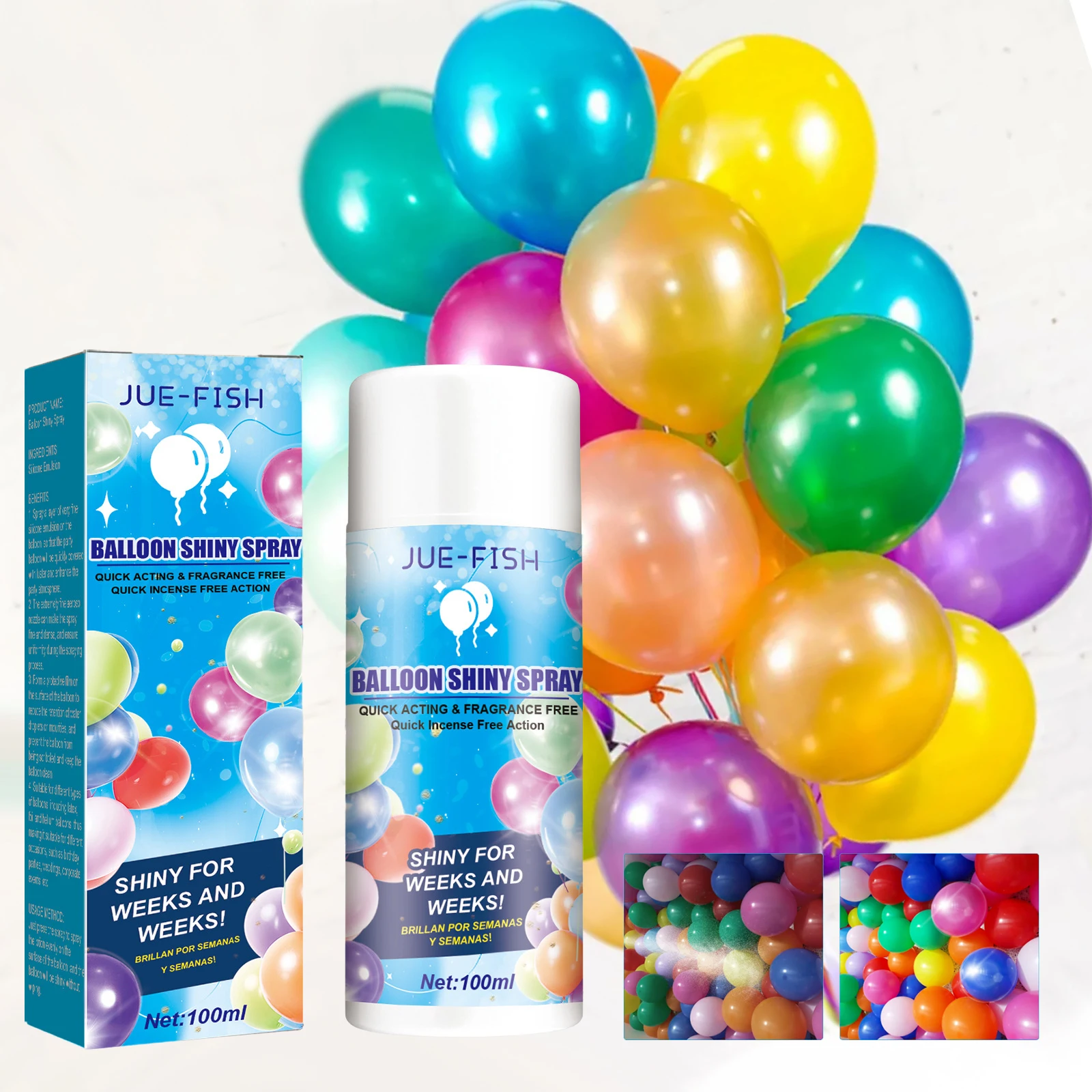 

Balloon Shiny Spray Colorful High Gloss Prevent Oxidation Anti Fading Polish Birthday Party Decoration Balloon Brightener Spray