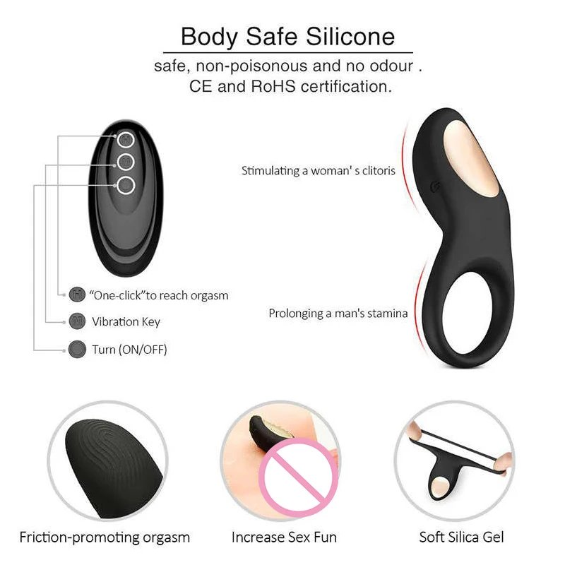 

Male Vibrator Rings for Men For Sex for Husbands and Wives Masturbator Male Sex Games Rubber Girl for Sex Penis Extension Toys