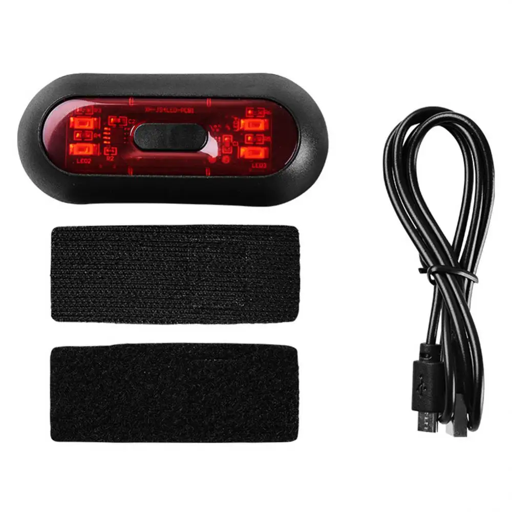

3 Mode Bicycle Helmet Taillight Waterproof Safety Signal LED Light Rear Lamp USB Rechargeable Cycle Bike Helmet Warning Light