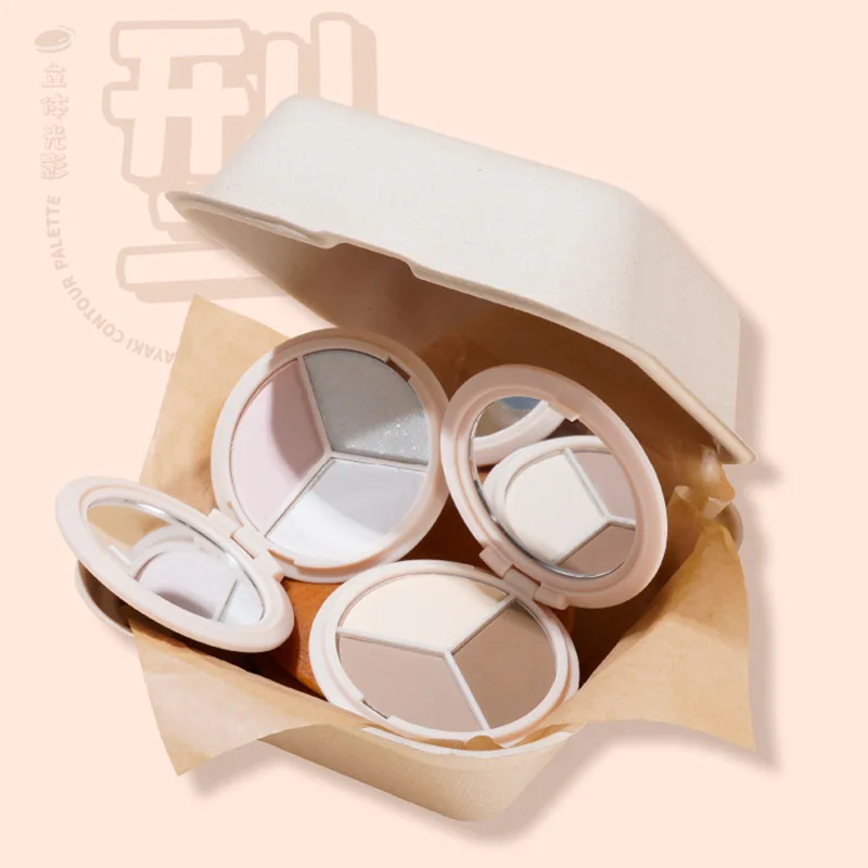 LEEMEMBER Three-color Trimming Plate Sorayaki High Light Brightening Shadow Facial Highlight Repairing Plate