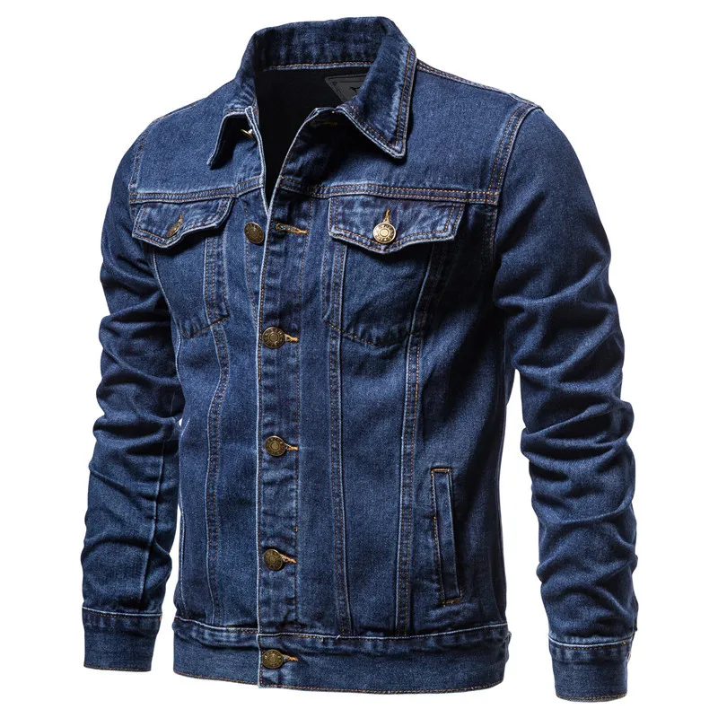 

2022 Spring and Autumn Korean Denim Jacket Men Cotton Casual Slim Jacket Men's Denim Jacket Streetwear Men Jacket