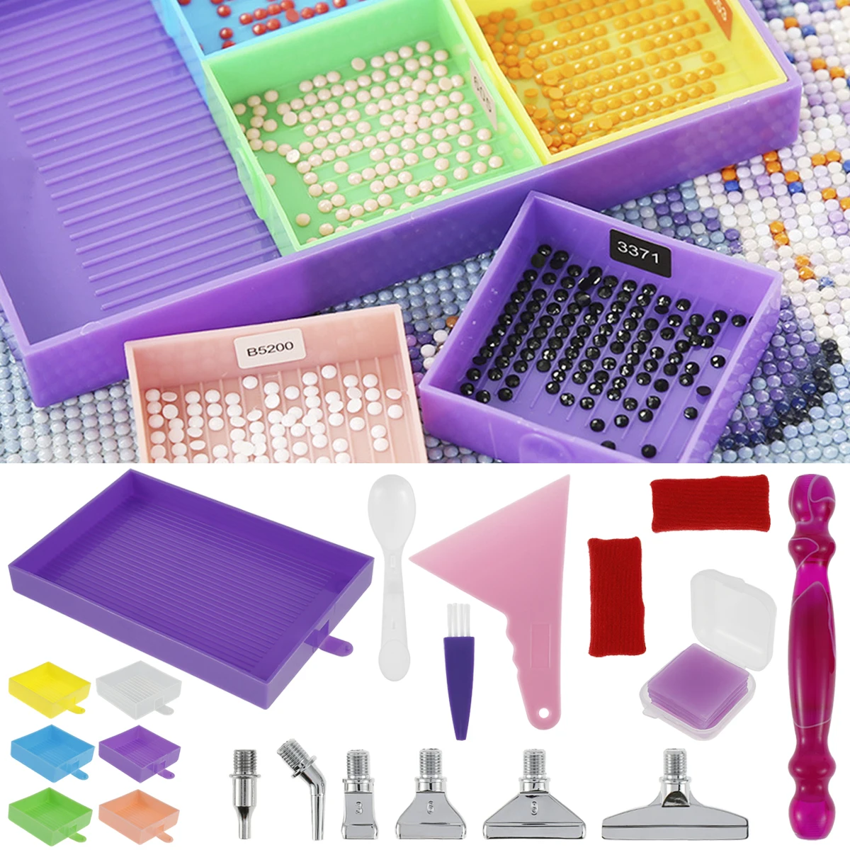 

Набор инструментов для алмазной живописи «сделай сам», профессиональный набор ручек для алмазной живописи, забавные аксессуары для алмазной живописи с лотком, 21 шт.